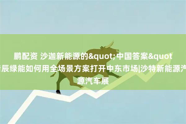 鹏配资 沙迦新能源的"中国答案"：清辰绿能如何用全场景方案打开中东市场|沙特新能源汽车展