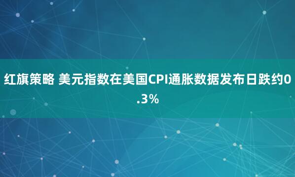 红旗策略 美元指数在美国CPI通胀数据发布日跌约0.3%