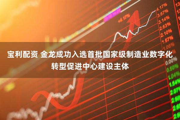 宝利配资 金龙成功入选首批国家级制造业数字化转型促进中心建设主体