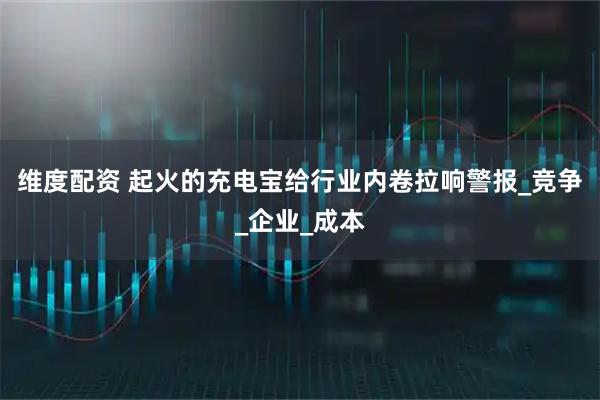 维度配资 起火的充电宝给行业内卷拉响警报_竞争_企业_成本